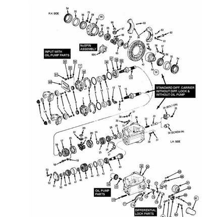 46-160 Front Diff Parts Breakdown